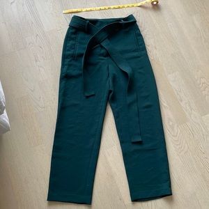 Aritzia Wilfred size 4 belted trouser high waist pants green